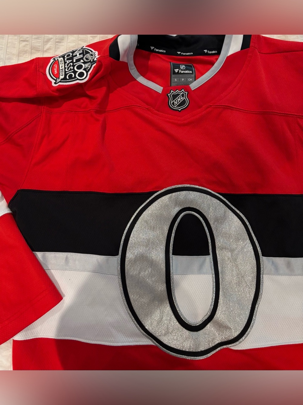 OTTAWA SENATORS NHL100 Classic Fanatics Breakaway Jersey Blank Red Size Small - Picture 2 of 7